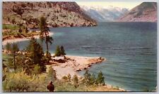 Lake Chelan Washington Fisherman's Paradise Union Oil 76 Vtg WA Postcard 1939 picture