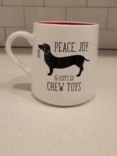 Kirkland's Dachshund Peace Joy Lots Of Chew Toys Cup Mug Ln Christmas  picture