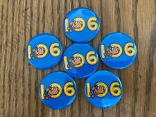 KMEL 106 Pins (Recently discovered NEW: Vintage 1983.) Sold In Lots Of SIX Only. picture