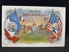 The Surrender Of Cornwallis At Yorktown Patriotic Flags Embossed Postcard 1901 picture
