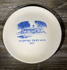 Vintage 1972 Sandusky Yacht Club Collectible Plate Ohio White Blue picture