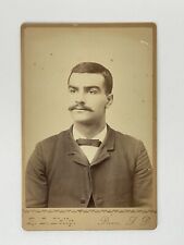 Victorian Cabinet Card Photo Handsome Man With Mustache Pierre, S. D. Antique picture