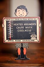 Vintage Enarco Motor Oil Thermometer white Rose gasoline advertising sign old picture