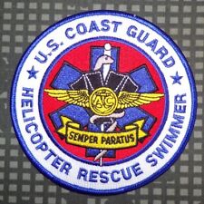 USCG US Coast Guard Helicopter Rescue Swimmer Full Color Patch picture