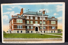 Postcard West Broad Street School Westerly R.I.  1921 picture