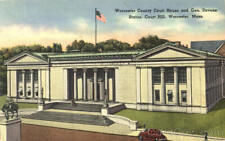 Worcester County Court House And Gen. Devens Statue,MA Massachusetts Postcard picture