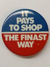 1980s Vintage Finast Supermarket Mass.memorabilia Pinback Button picture