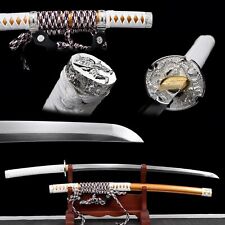 40''Battle Ready Tachi KatanaT10 Steel Gold Dragon Japanese Samurai Sharp Sword picture