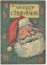A MERRY CHRISTMAS F+ 1948 DEPT STORE GIVEAWAY PROMO PROMOTIONAL SANTA CLAUS picture