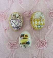 Vintage Hobbyist Ceramic Easter Egg Lot 1979 picture
