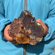 4.1 LB Natural Yellow Amber Calcite Quartz Crystal Mineral Specimen Healing picture