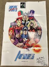 George Perez Collection Studio Displayed Avengers Promo Poster SIGNED Tom Smith picture