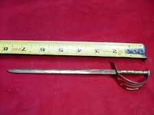 Vintage Antique Style Heavy Solid Brass Sword letter Opener Desk Collectible 8'' picture