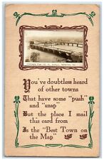 1910 Birdseye View 5th St. Bridge Waterloo Iowa IA RPPC Photo Vintage Postcard picture