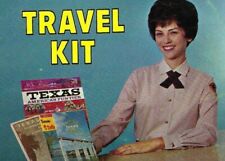 CL-018 TX Austin Texas Travel Kit Chrome Postcard Woman 1960's Style Brunette picture