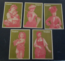 Victorian Trade Card Lot, SOAPINE, Kendall Mfg., 5 Different, Washing & Cleaning picture