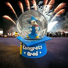 Disney Mickey Mouse Congrats Grad Blue White  Musical Water Globe  Snow Globe picture