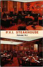 1960s HOBOKEN, New Jersey Postcard P.V.I. STEAKHOUSE Restaurant Roadside Unused picture