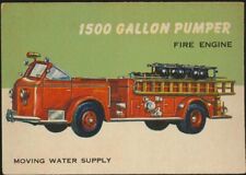 1953 1954 Topps World On Wheels #70 Fire Engine Pumper picture