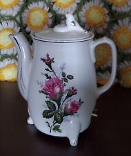 Vintage Electric Teapot Roses Bird Japan Original Cord Whistles Works Great picture
