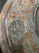 (2) Genuine Antique Turkish  Copper Serving Dishes One Stamped  Plus picture