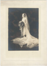Pretty Young Woman 1910s Marceau Studio New York Bride Wedding Portrait Photo picture