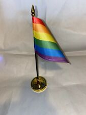 LGBTQ Show Your Pride Mini Desk Flag & Base picture