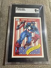 1990 Impel Marvel Universe Super Heroes Captain America #1 SGC 9 picture