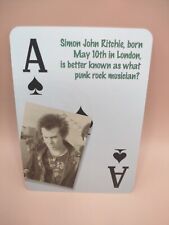 SID VICIOUS Flickback 1957 Trivia Challenge Playing Card SEX PISTOLS  picture