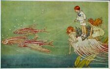 Fine Fantasy 1926 Fairy Goblin Jellyfish Signed Artist Outhwaite London Serie 76 picture