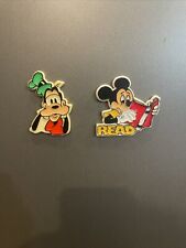 Vintage Walt Disney Productions Mickey Mouse And Goofy Fridge Magnets Plastic picture