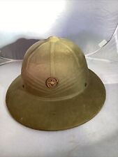Vintage WWII Hawley US Army Aviation Pith Sun Helmet Dated Jan 29, 1944 picture