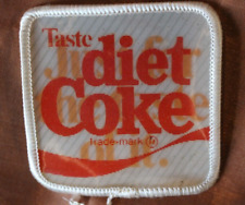Rare Vtg 80's 90's Taste Diet Coke Just for the taste of it 2-Way Hologram Patch picture