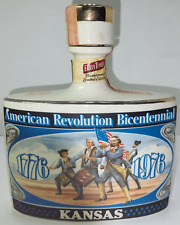 1976 Early Times Bicentennial American Revolution Kansas Whiskey Decanter EMPTY picture