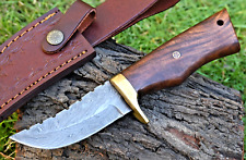 Custom Made Bushcraft Hunting Tracker Knife - Hand Forge Damascus Steel 1816 picture