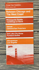 Vintage 1978 January 8 Amtrak Train Timetable Between Chicago And The West Coast picture