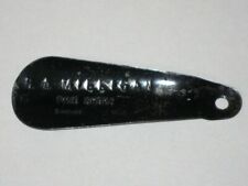 Early 1900s G.A. MILLIGAN Fine SHOES Summit NJ Black Enameled Metal Shoe Horn picture