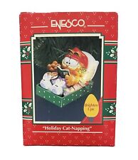 92-93 Enesco Garfield Holiday Cat-Napping Ornament picture