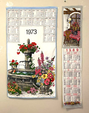 Vintage Fisba Stoffels 1969 & 1973 Cloth Calendars Excellent Condition Read picture