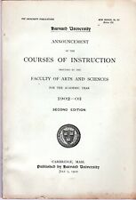 COLLECTIBLE (1902-1903) HARVARD UNIVERSITY Courses Of Instruction (Stain) Q picture