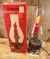 VINTAGE CHRISTMAS ELECTRIFIED TIMCO HURRICANE CHRISTMAS CANDLE TESTED WORKING picture