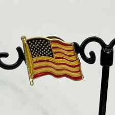 Vintage Waving American Flag America USA Flair Pin Pinback picture