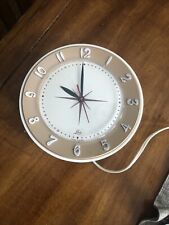 Vintage MCM Atomic Starburst Robert Shaw Lux Electric Wall Clock~ Working picture