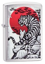 Zippo Asian Tiger Design Brushed Chrome Windproof Lighter, 29889 picture