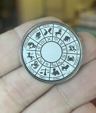 Zodiac Astrology enamel pin Sun Sign Chart Retro Hat Lapel Bag Stars Aquarius picture