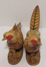 Vintage Inarco Ring Necked Pheasant Sculptures E736, Ceramic Painted Figurines picture