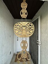 Large 48” Vintage Cast Metal Buddhist Keman Templar Altar Hanging picture
