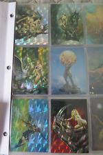 1996 BORIS VALLEJO AND JULIE BELL ALL-CHROMIUM BASE SET AND 5 PRISM PRIZM IMAGES picture