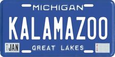 Kalamazoo Michigan Aluminum MI License Plate  picture