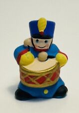 Vintage Little Drummer Boy Collectible Thimble Figurine Ceramic Blue picture